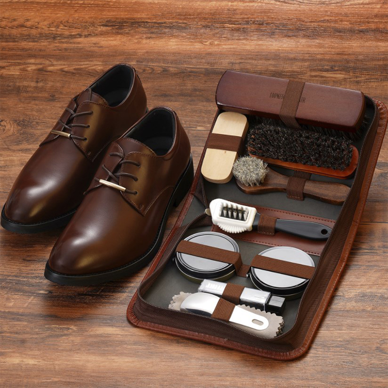 Leather Shoe Polish - Conjunto de escova de sapato de