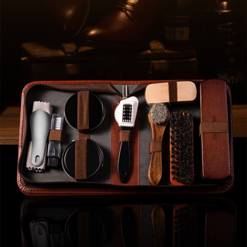 Conjunto de escova de sapato d - Leather Shoe Polish avaliação e preço