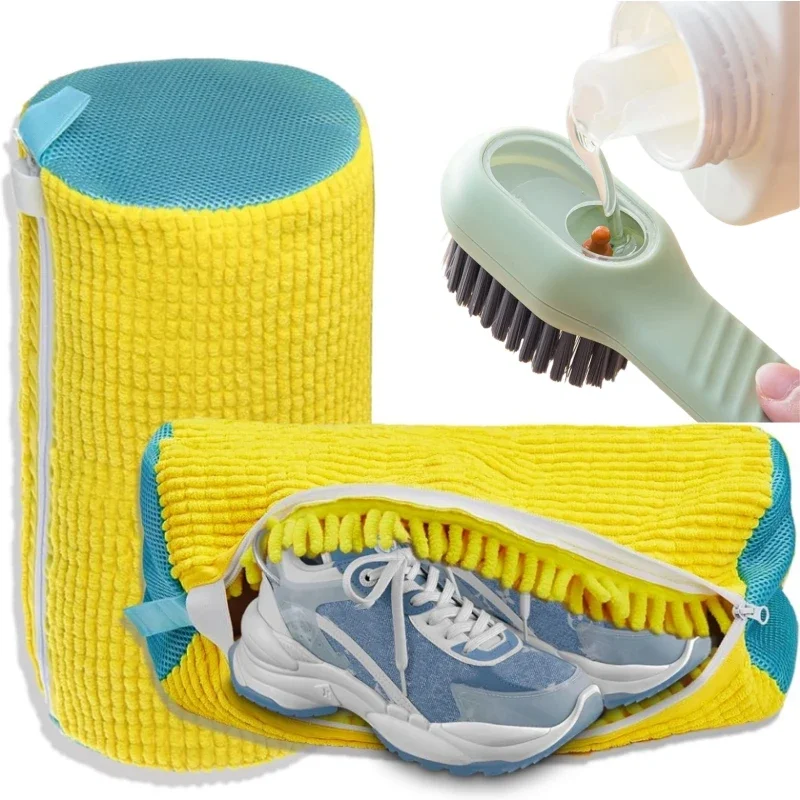 2/3 pçs saco de máquina de lav - Shoe Cleaning Brush avaliação e preço