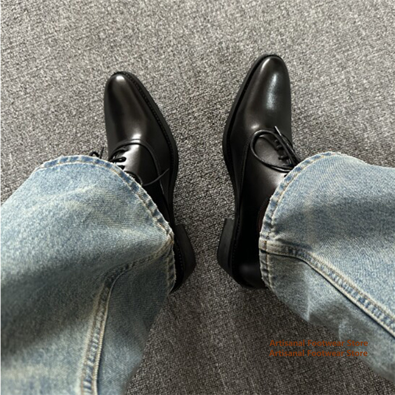 Sapatos de couro preto bordado - Leather Shoe Polish avaliação e preço