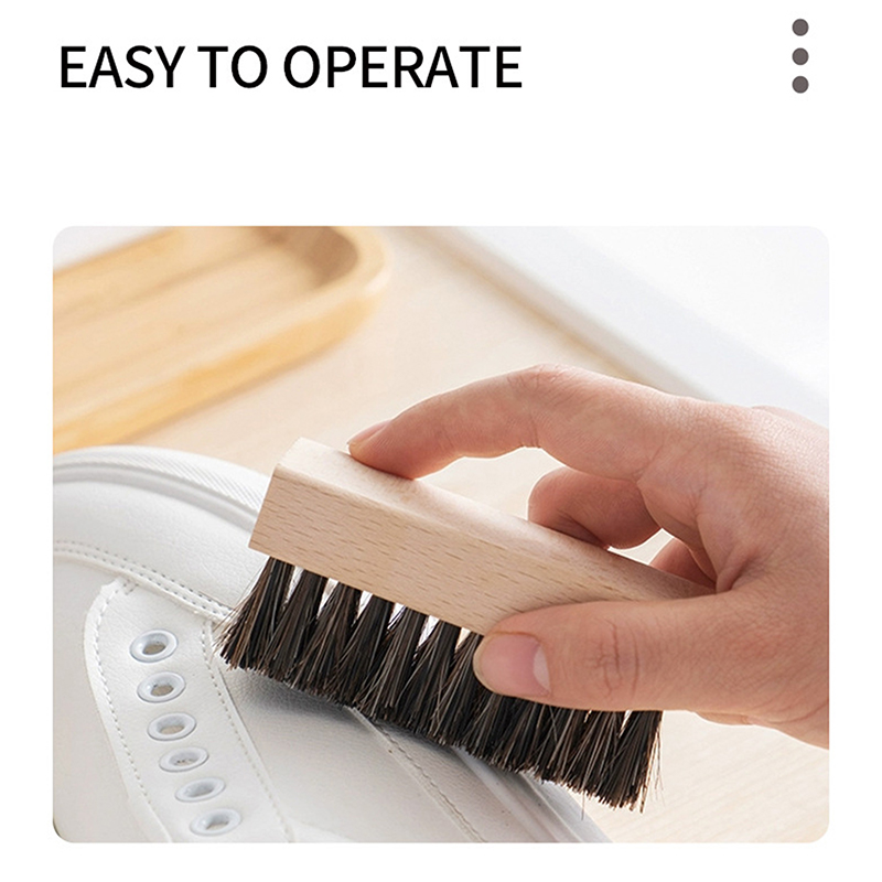 Punho de madeira sapato escova - Shoe Cleaning Brush avaliação e preço